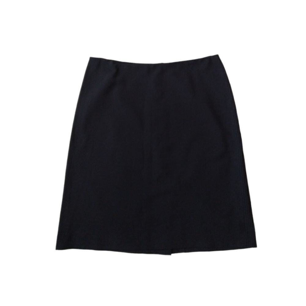 Kenneth Cole Black Wool Blend Unlined Classic Above Knee Skirt Women's Size 10
